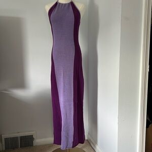 Charlie Holiday Knitted color blocking maxi dress